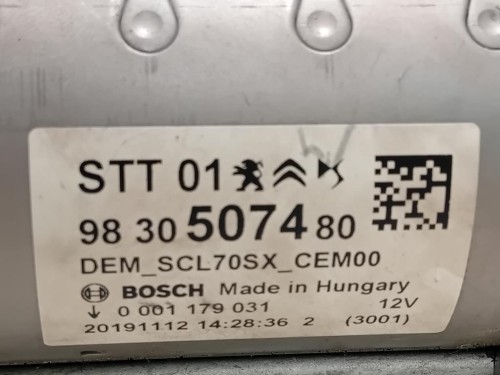 Motorino Avviamento 9830507480 Peugeot 2008 II 2020