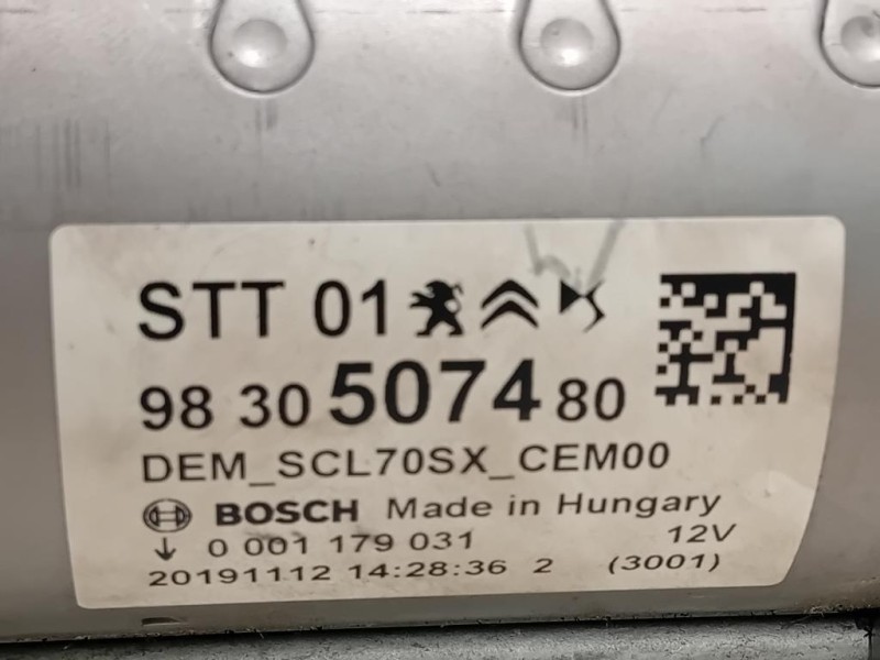 Motorino Avviamento 9830507480 Peugeot 2008 II 2020