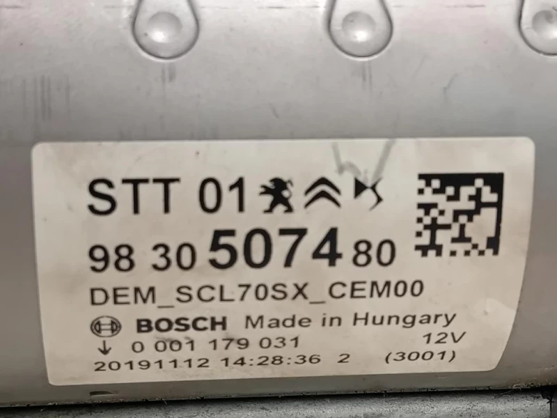 Motorino Avviamento 9830507480 Peugeot 2008 II 2020