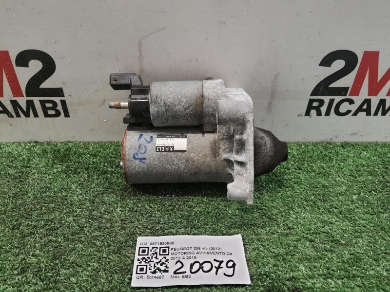 Motorino Avviamento 9671530880 Peugeot 208 I 2012