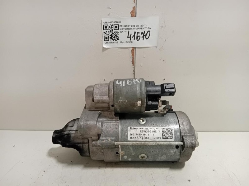 Motorino Avviamento 9832577880 Peugeot 308 II 2017