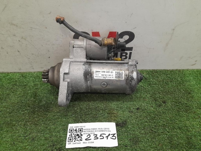 Motorino Avviamento 02Z911021C Skoda Fabia NJ3 2014