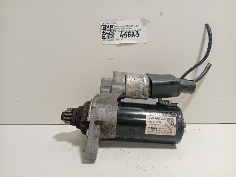 Motorino Avviamento 02Z 911 024 H Skoda Superb 3T5 SW 2009