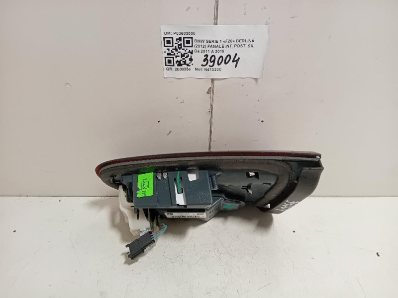 Fanale INT POST SX P03603000 Bmw Serie 1 F20 Berlina 2012