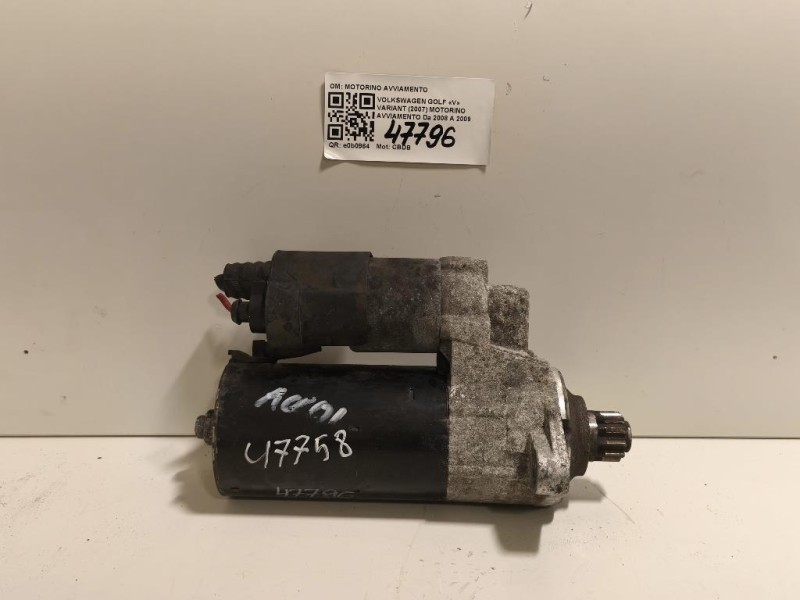 Motorino Avviamento MOTORINO AVVIAMENTO Volkswagen GOLF V Variant 2007