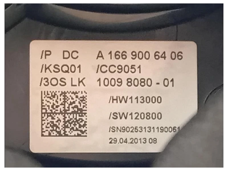 Devioguida Completo A166 900 64 06 DEVIO CONTATTO SPIRALATO Mercedes Classe ML W166 2012