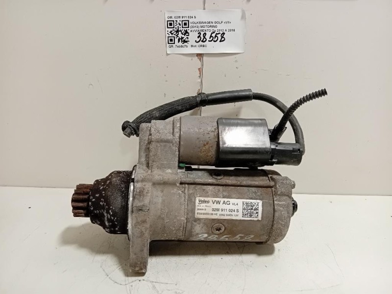 Motorino Avviamento 02M 911 024 S Volkswagen GOLF VII 2013