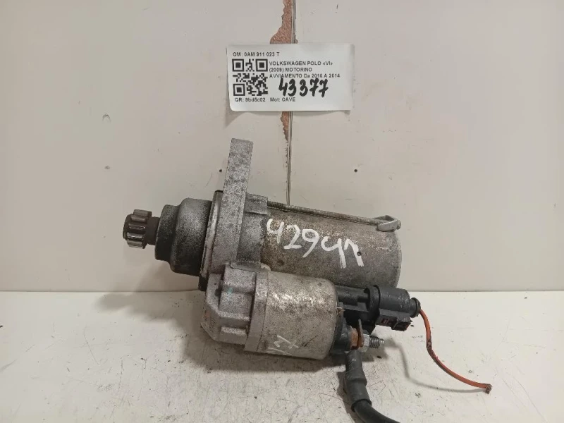 Motorino Avviamento 0AM 911 023 T Volkswagen POLO VI 2009