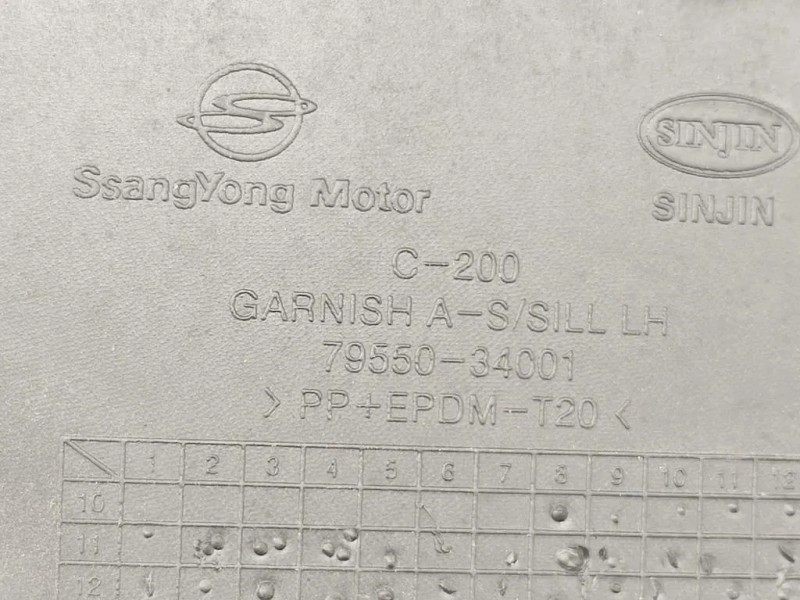 Sottoporta SX 79550-34001 Ssangyong Korando III 2011