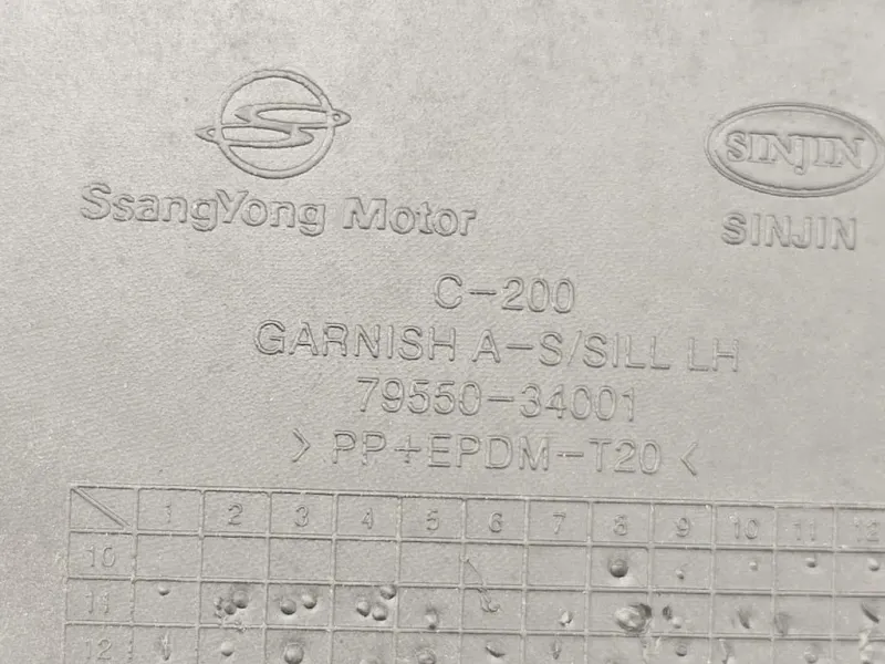 Sottoporta SX 79550-34001 Ssangyong Korando III 2011