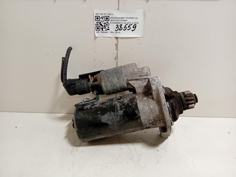 Motorino Avviamento 02Z 911 024 H Volkswagen Touran III 2010