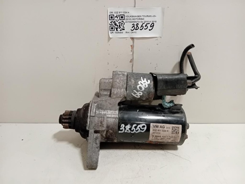 Motorino Avviamento 02Z 911 024 H Volkswagen Touran III 2010
