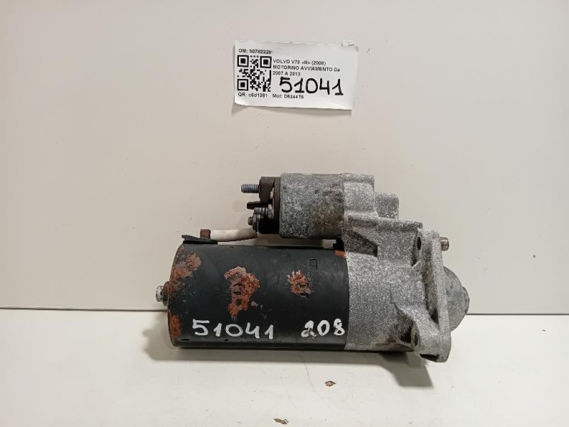 Motorino Avviamento 30782228 Volvo V70 III 2008