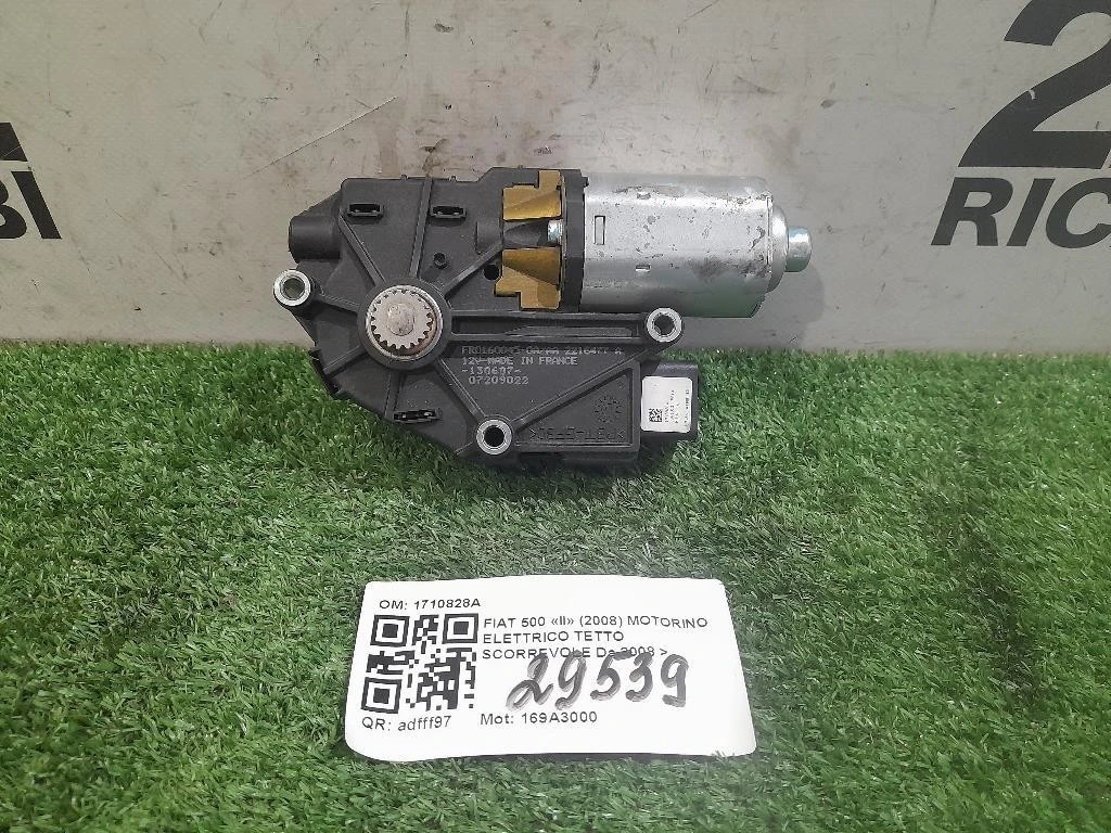 Motorino Elettrico Tetto Scorrevole 1710828A MOTORINO TETTO APRIBILE Fiat 500 II 2008