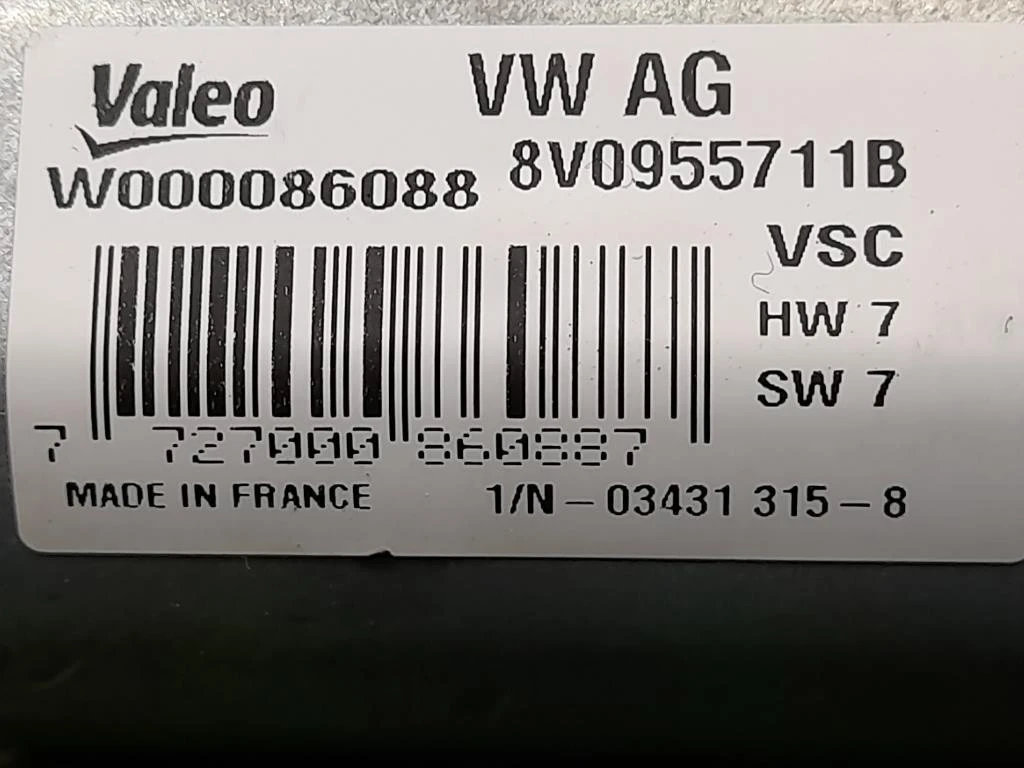Motorino Tergicristallo 8V0955711B Audi A3 8VK 2016