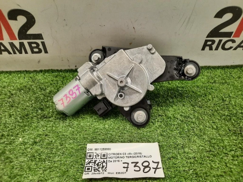 Motorino Tergilunotto 9811259980 Citroen C3 III 2016