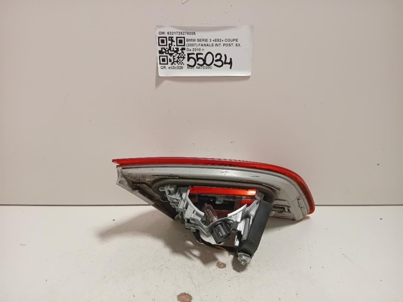 Fanale INT POST SX 6321725278005 Bmw Serie 3 E92 Coupe 2007