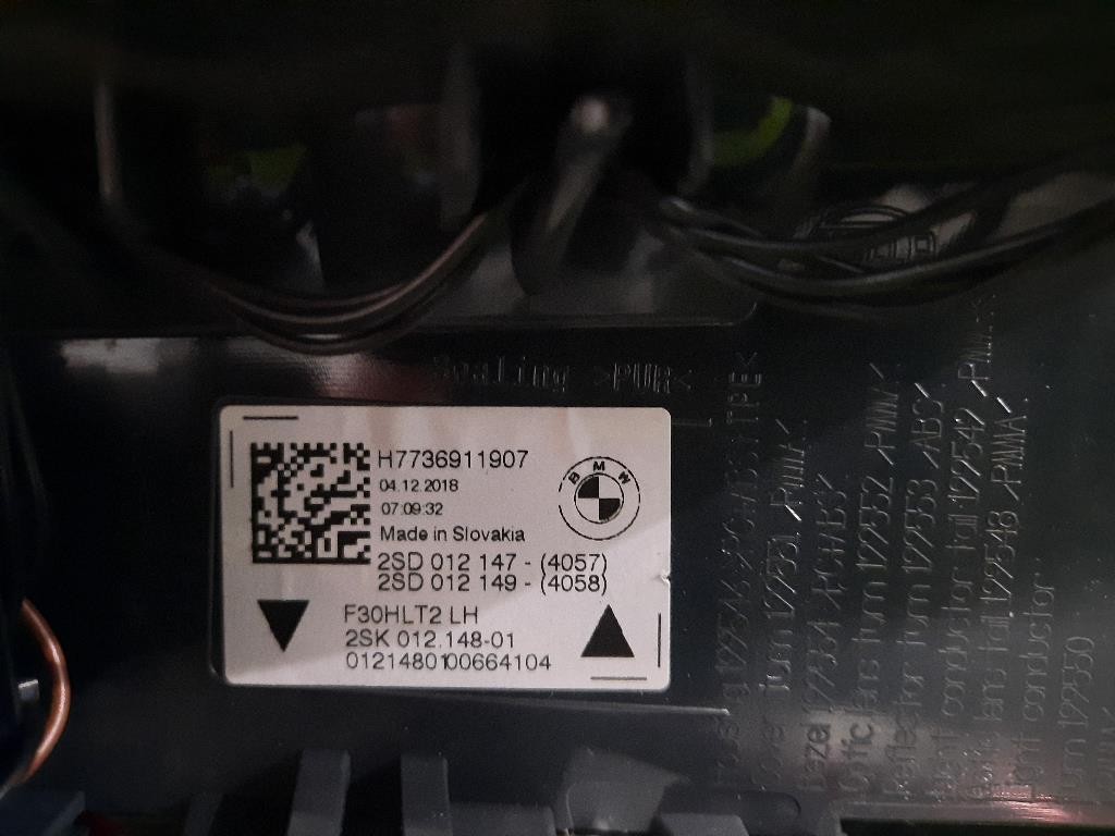 Fanale INT POST SX H7736911907 Bmw Serie 3 F30 Berlina 2015