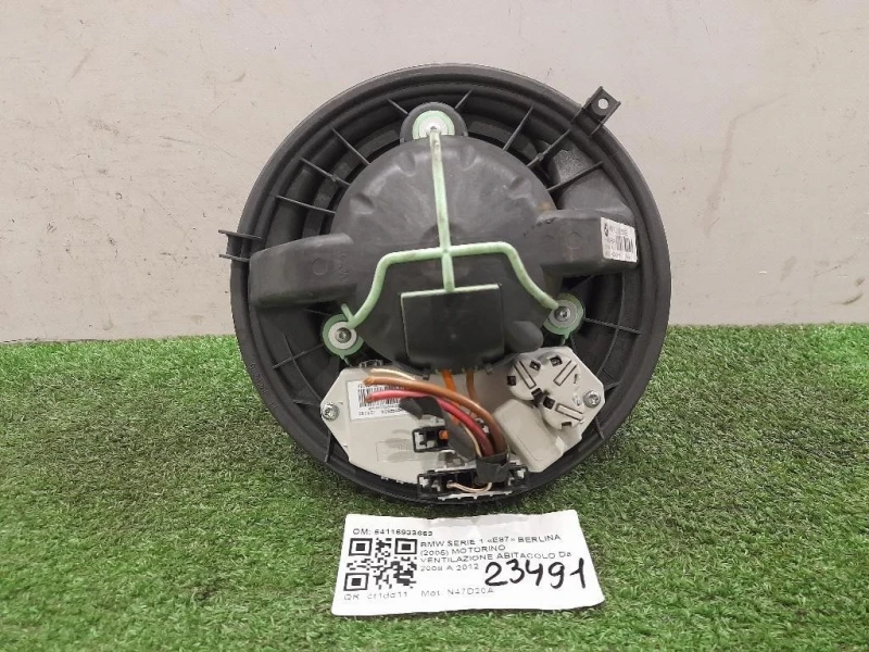 Motorino Ventilazione Abitacolo 64116933663 Bmw Serie 1 E87 Berlina 2005