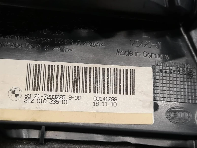 Fanale INT POST SX 6321-7203225 Bmw Serie 5 F10 Berlina 2010