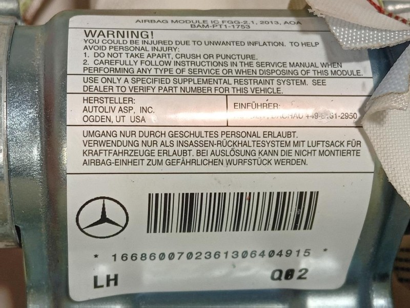 Air-bag A Tendina SX A1668600702 Mercedes Classe ML W166 2012