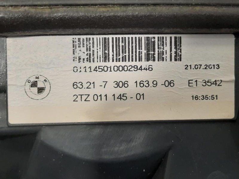 Fanale INT POST SX 6321-7306163 Bmw Serie 5 F10 Berlina 2010