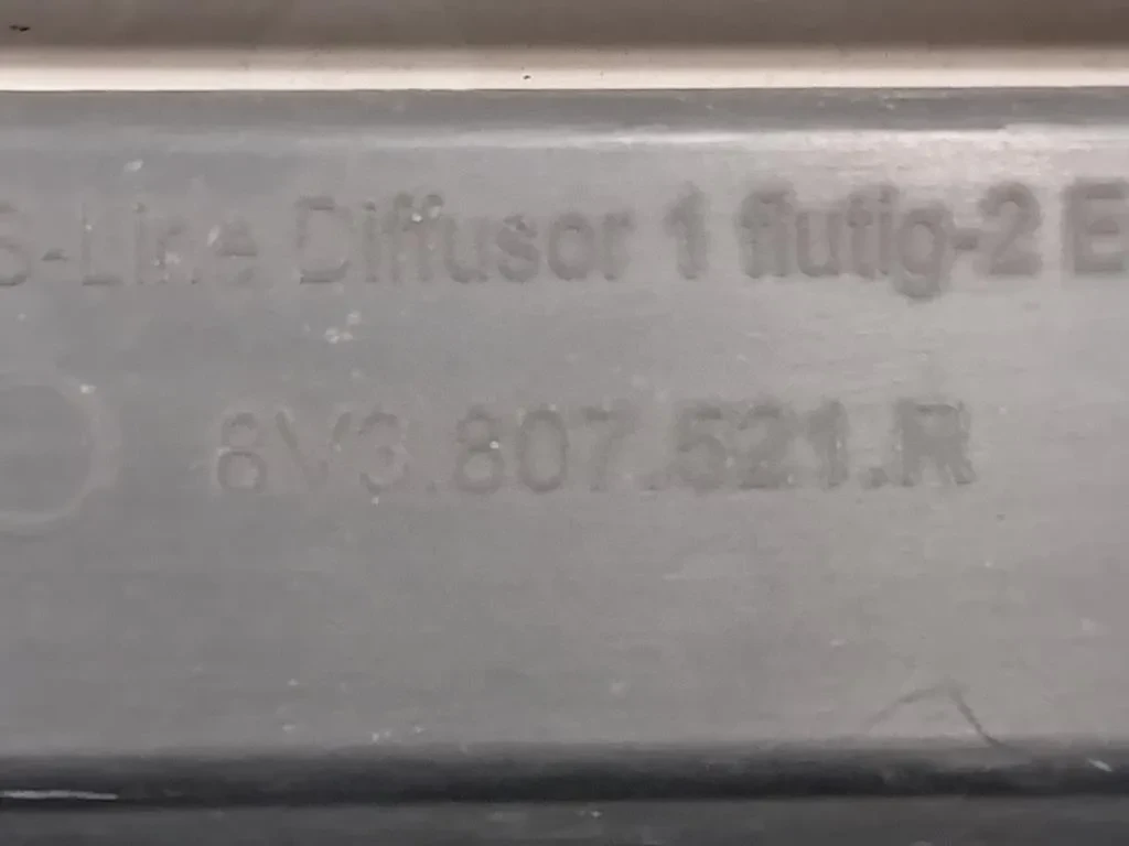 Spoiler Paraurti POST 8V3807521R Audi A3 8VA Sportback 2012