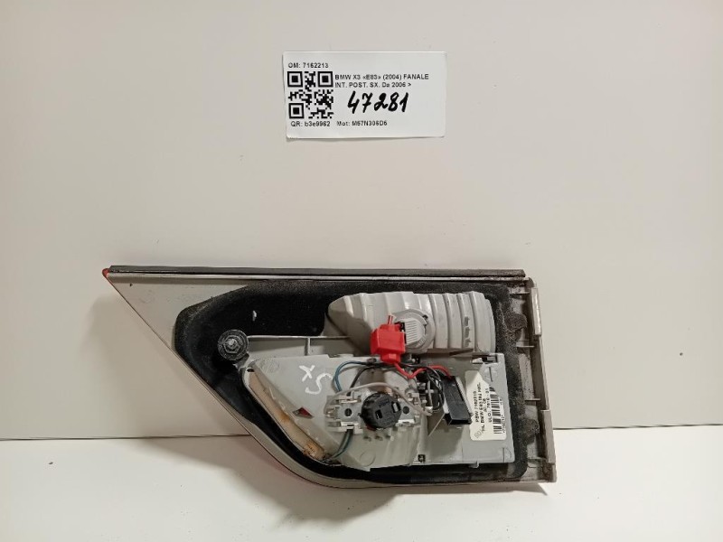 Fanale INT POST SX 7162213 Bmw X3 E83 2004