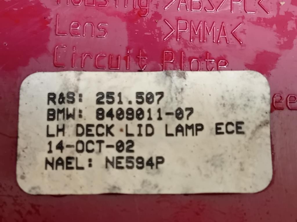 Fanale INT POST SX 8408011-07 Bmw X5 E53 2000