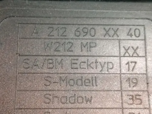 Spoiler Sottoporta SX A212690XX40 Mercedes Classe E W212 2013