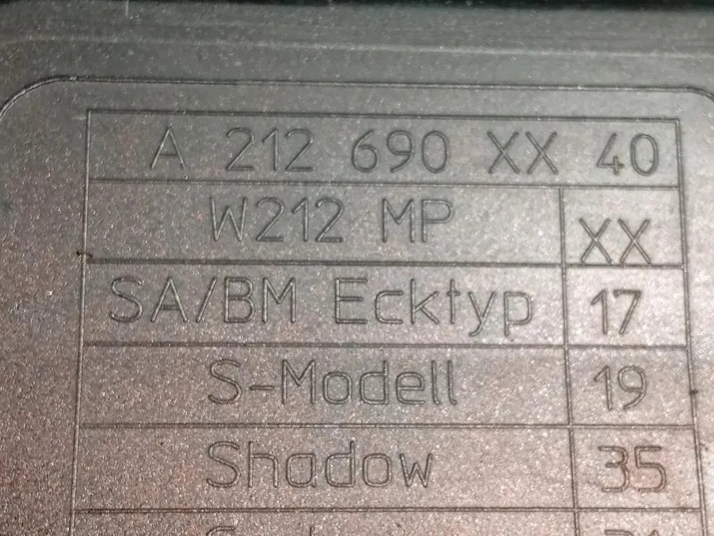 Spoiler Sottoporta SX A212690XX40 Mercedes Classe E W212 2013