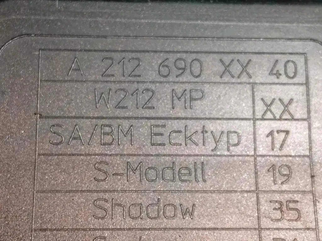 Spoiler Sottoporta SX A212690XX40 Mercedes Classe E W212 2013