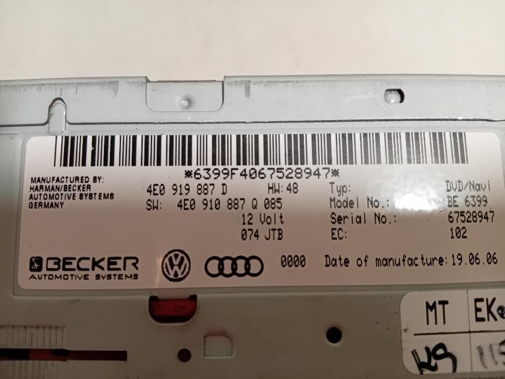 Navigatore Satellitare 4L0910730JX Audi Q7 4LB 2006