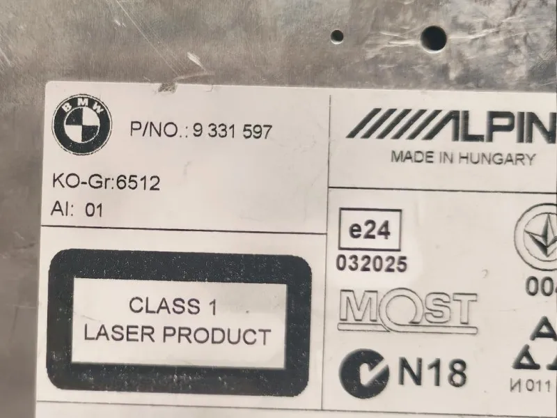 Navigatore Satellitare 9331597 Bmw Serie 5 F10 Berlina 2012