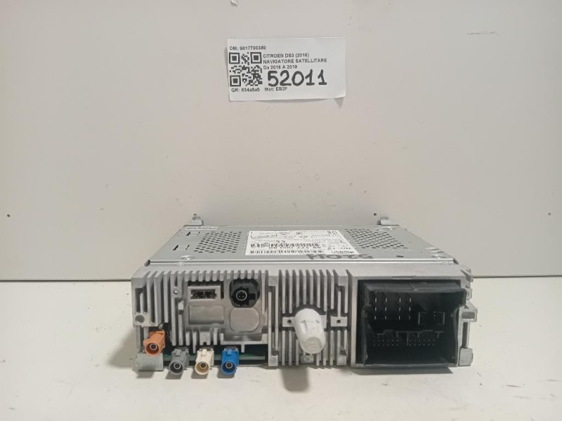 Navigatore Satellitare 9817700380 Citroen DS3 2016