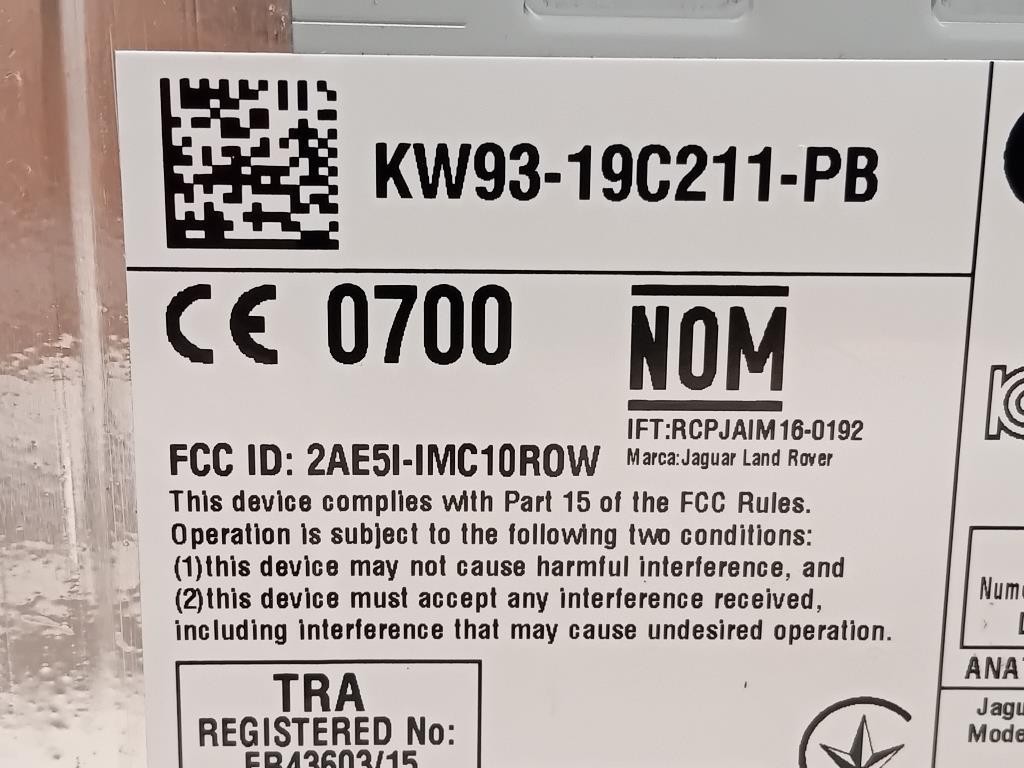 Navigatore Satellitare KW93-19C211-PB Jaguar E-pace 2017