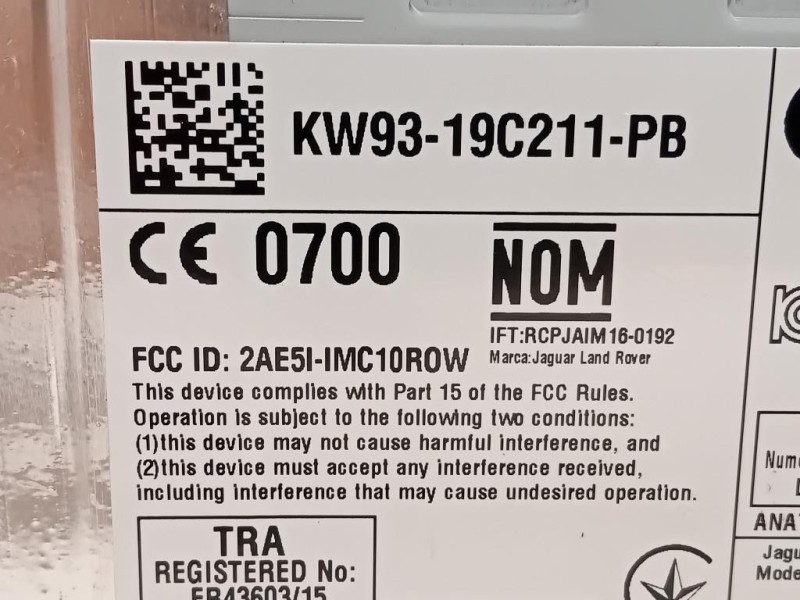 Navigatore Satellitare KW93-19C211-PB Jaguar E-pace 2017