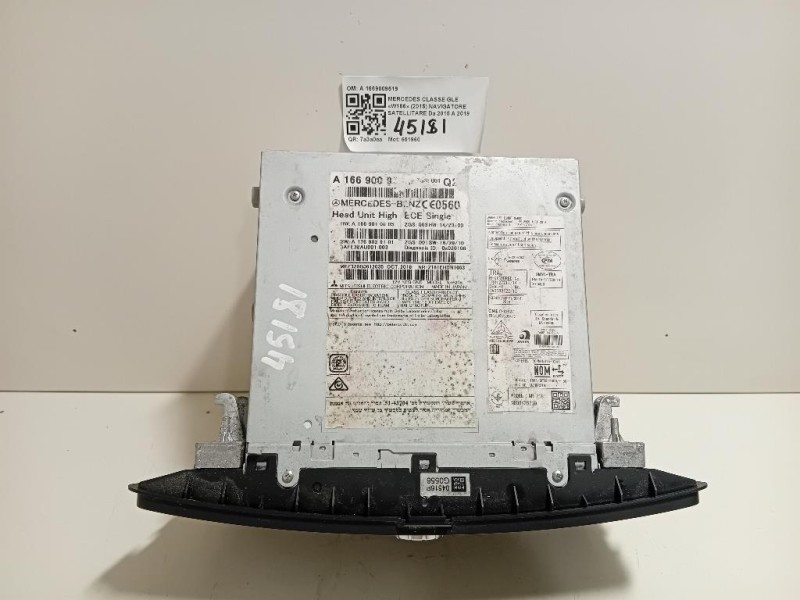Navigatore Satellitare A 1669009519 Mercedes Classe GLE W166 2015