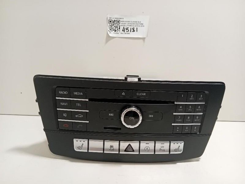 Navigatore Satellitare A 1669009519 Mercedes Classe GLE W166 2015