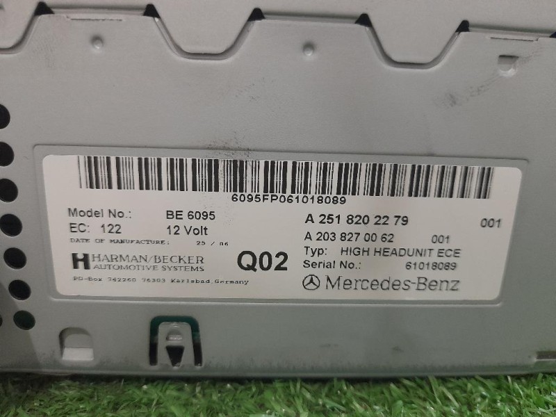 Navigatore Satellitare A2518202279 Mercedes Classe R W251 2006