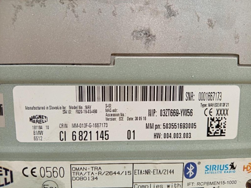 Navigatore Satellitare 004003003 Mini MINI Clubman F54 2019