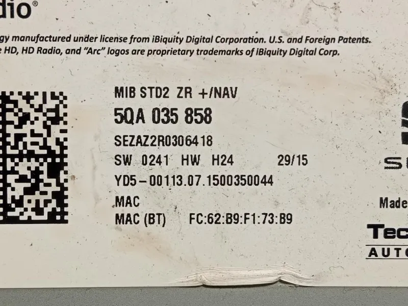 Navigatore Satellitare 5QA035858 Seat LEON 5F1 2013