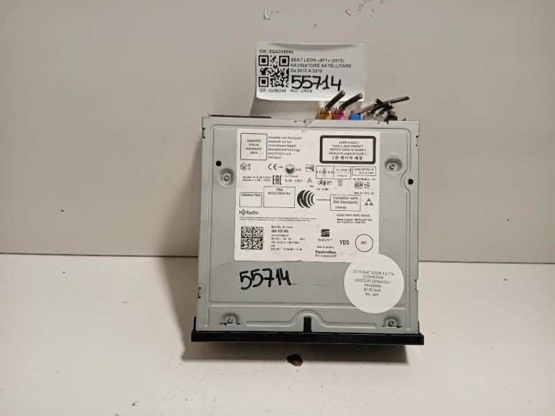 Navigatore Satellitare 5QA035858 Seat LEON 5F1 2013