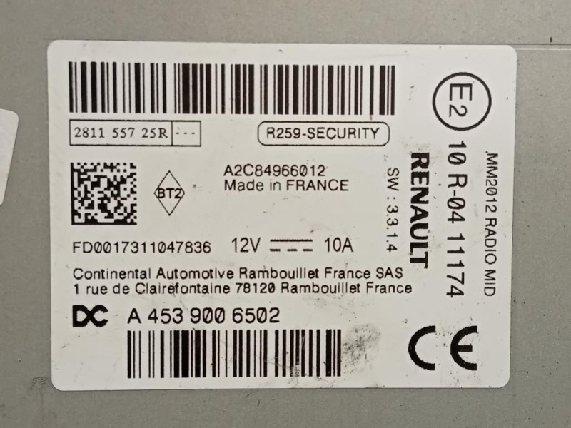 Navigatore Satellitare A4539006502 Smart Forfour 453 2015