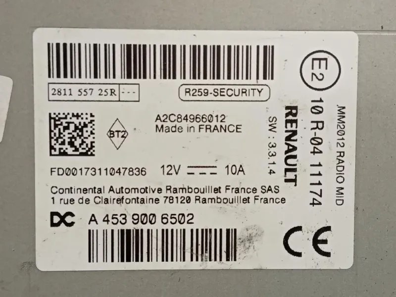 Navigatore Satellitare A4539006502 Smart Forfour 453 2015