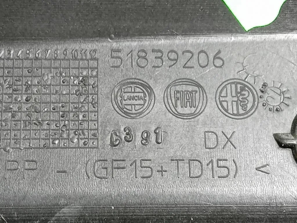 Staffa Sostegno Estparaurti POST DX 51839206 Lancia Ypsilon III 2011