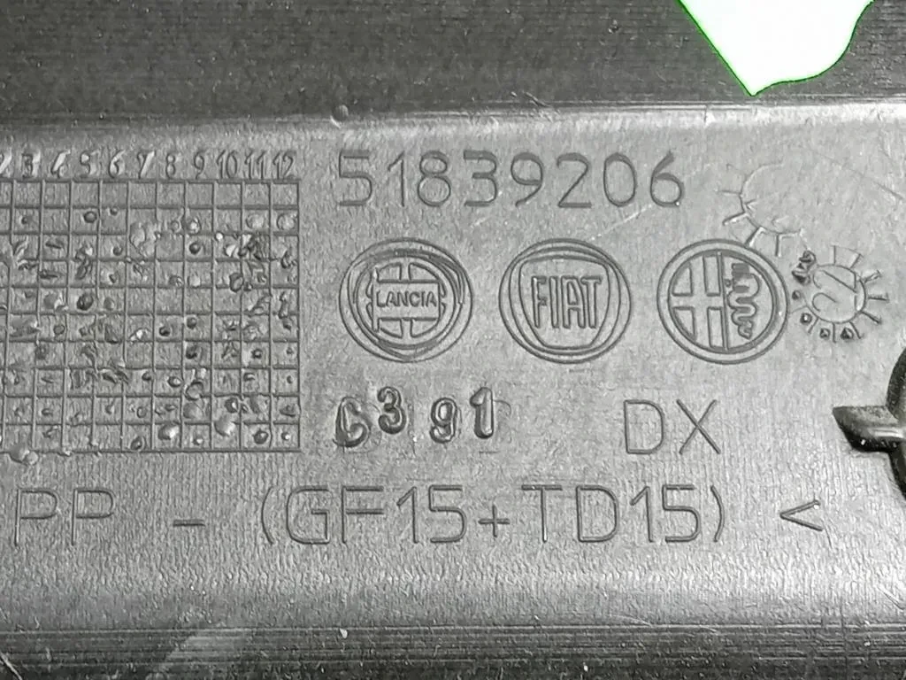 Staffa Sostegno Estparaurti POST DX 51839206 Lancia Ypsilon III 2011