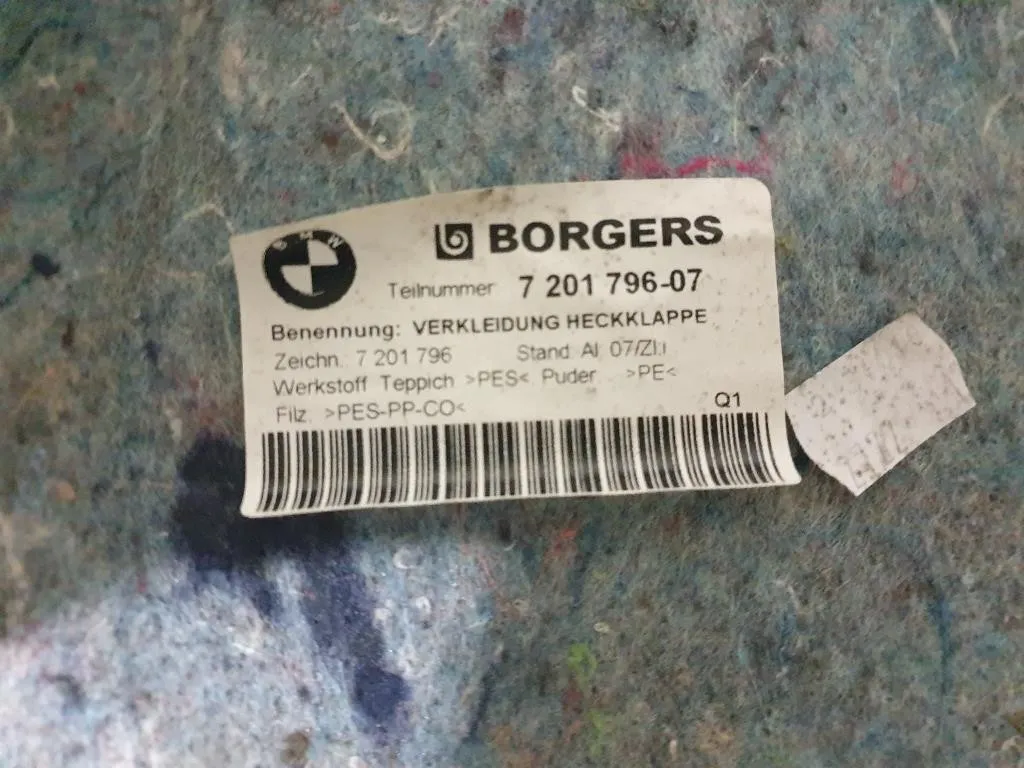 Pannello Copertura Portello POST 720179607 Bmw Serie 3 E90 Berlina 2005