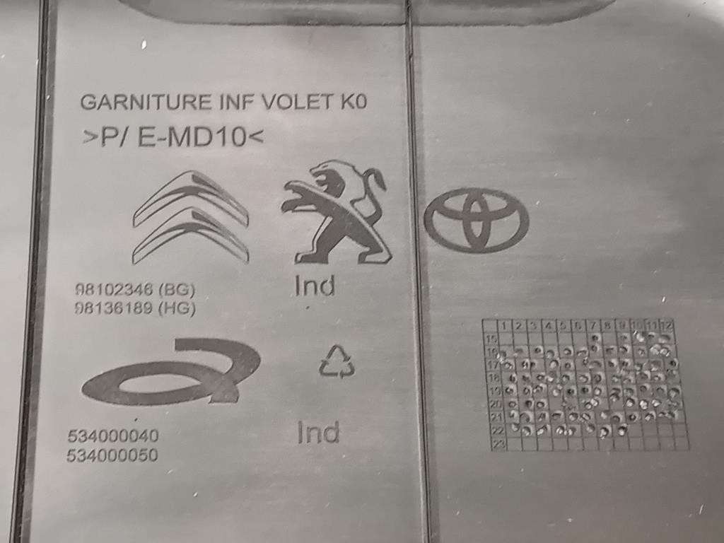 Pannello Copertura Portello POST 98102346 Toyota Proace CITY 2019