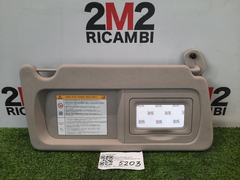 Pannello Parasole DX 964009104R Dacia Dokker 2013